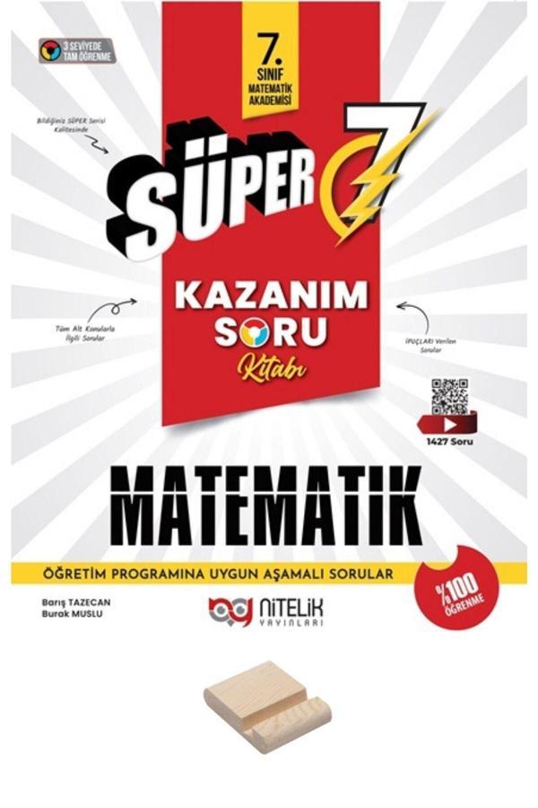 Nitelik Yayınları 7. Sınıf Süper Kazanım Matematik Soru Bankası - Nitelik Yayınları - Image 1