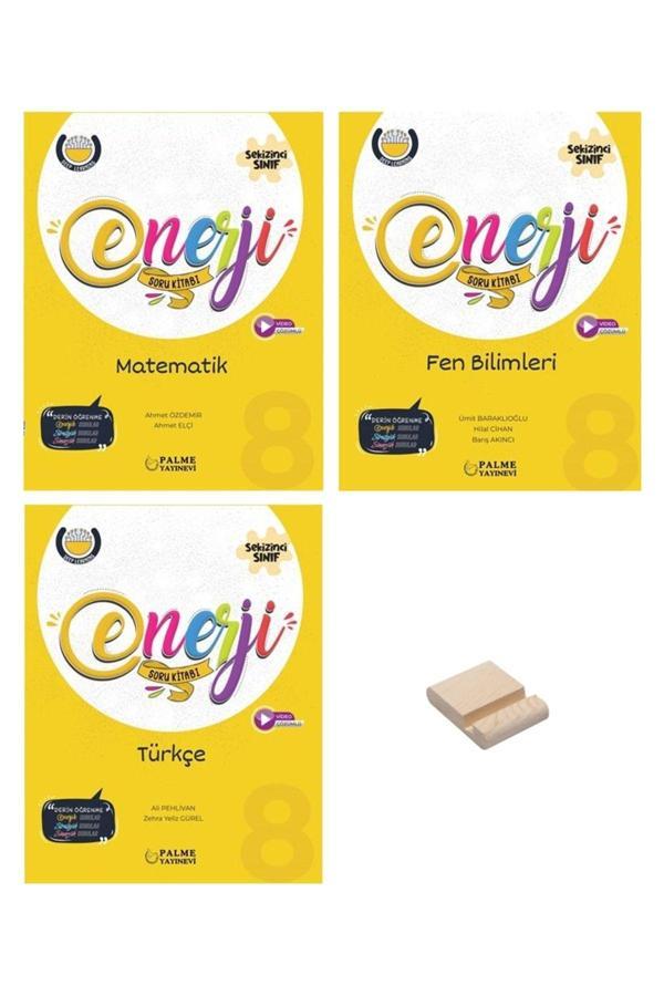 Palme Yayınevi Lgs 8. Sınıf Enerji Matematik Fen Bilimleri Ve Türkçe Soru Bankası 3Lü Set - Palme Yayınları - Image 1