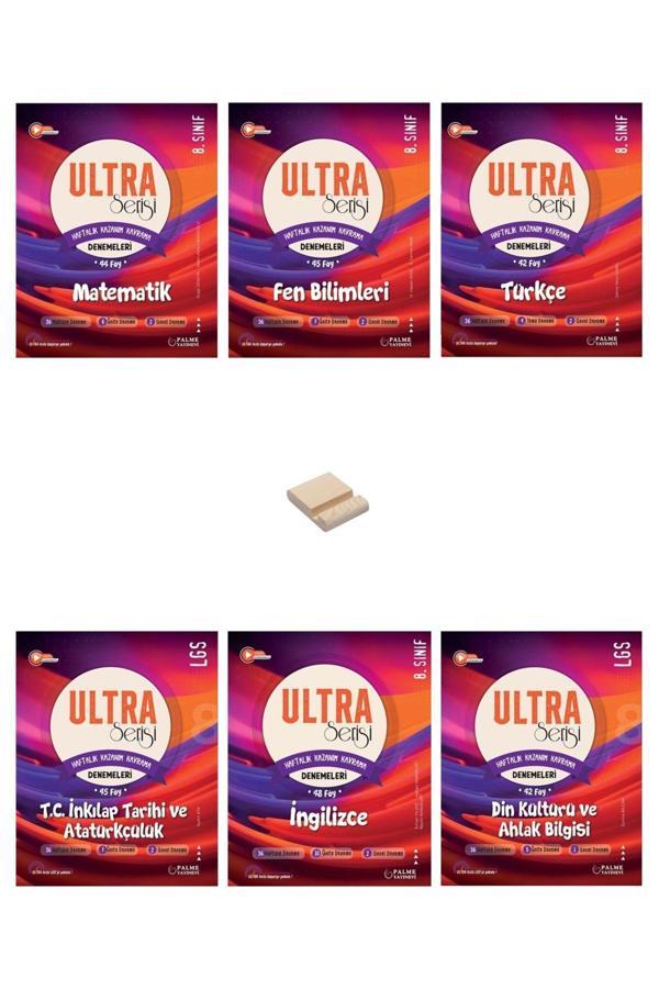 Palme Yayınevi Lgs 8. Sınıf Ultra Tüm Dersler (M-F-T-İ-D-İ) Haftalık Kazanım Kavrama Denemeleri 6Lı Set - Palme Yayınları - Image 1