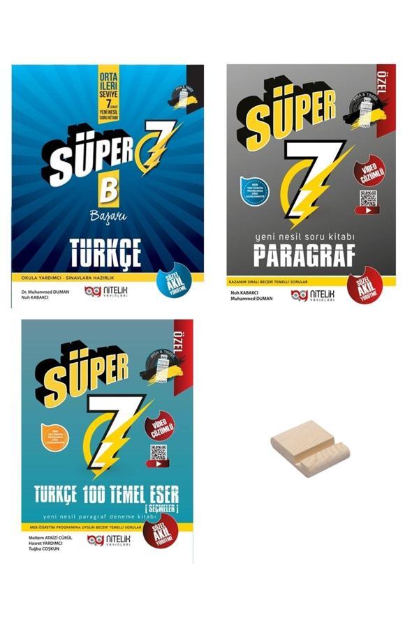 Nitelik Yayınları 7. Sınıf Beceri Temelli B Türkçe Paragraf Ve 100 Temel Eser 3Lü Soru Bankası - Nitelik Yayınları - Image 1
