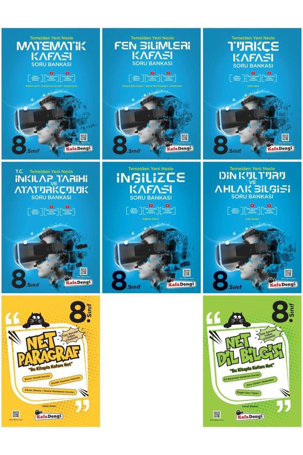 Kafa Dengi Yayınları Lgs 8. Sınıf Soru Bankası Tüm Dersler 8Li Set - Kafa Dengi - Image 1