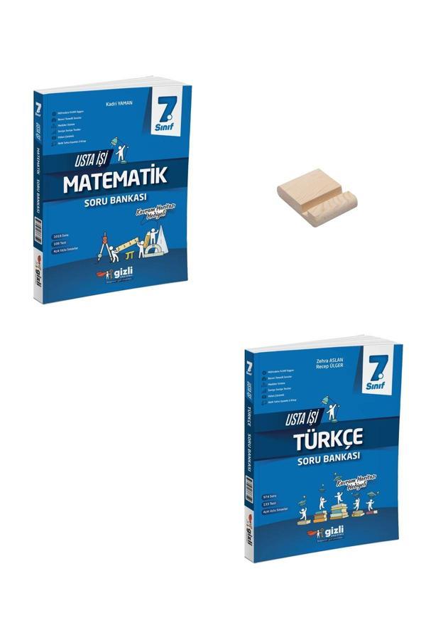 Gizli Yayınları 7. Sınıf Usta İşi Matematik Ve Türkçe Soru Bankası - Gizli Yayınları - Image 1