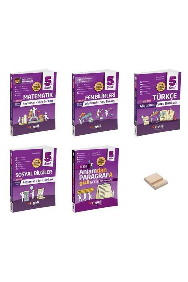 Gizli Yayınları 5. Sınıf Konu Anlatımlı Alıştırmalı Tüm Dersler Soru Bankası 5Li Set - Gizli Yayınları - Image 1