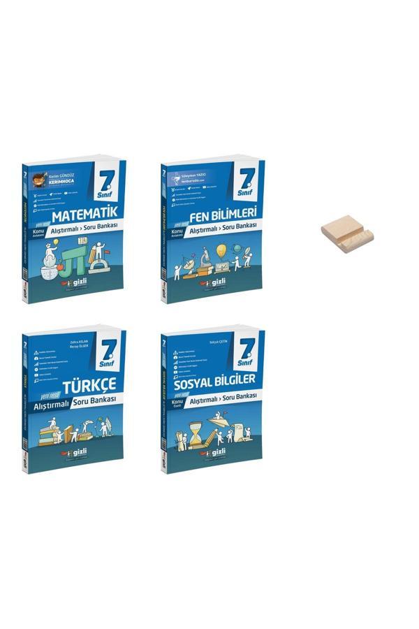 Gizli Yayınları 7. Sınıf Konu Anlatımlı Alıştırmalı Matematik Fen Türkçe Ve Sosyal Soru Bankası 4Lü Set - Gizli Yayınları - Image 1