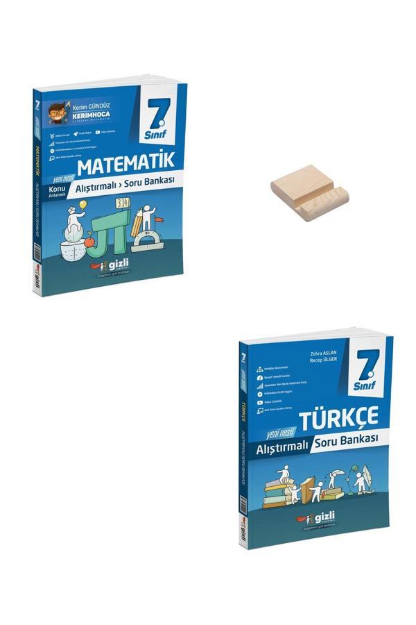 Gizli Yayınları 7. Sınıf Konu Anlatımlı Alıştırmalı Matematik Ve Türkçe Soru Bankası - Gizli Yayınları - Image 1