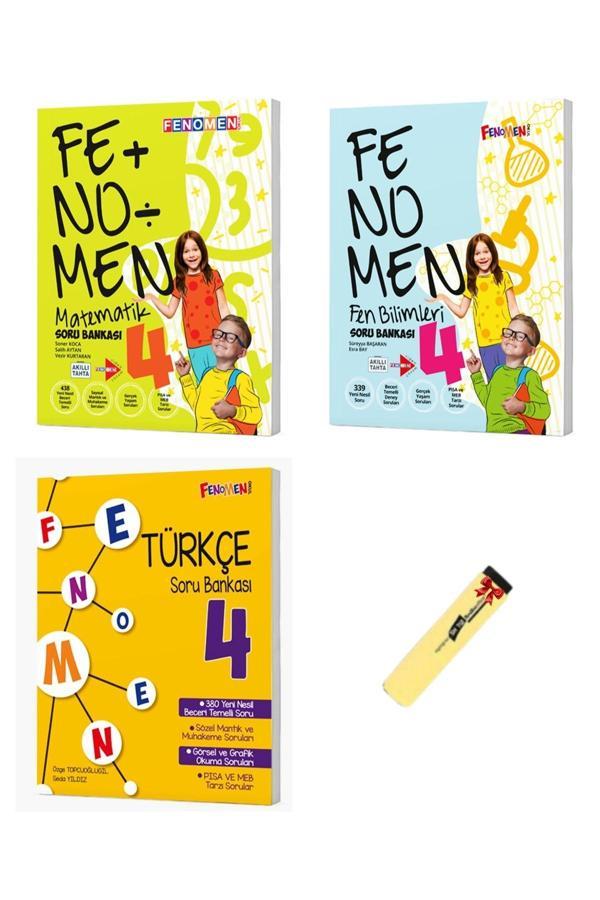 Fenomen Yayıncılık 4. Sınıf Matematik Fen Bilimleri Ve Türkçe Soru Bankası 3Lü Set - Fenomen Yayıncılık - Image 1