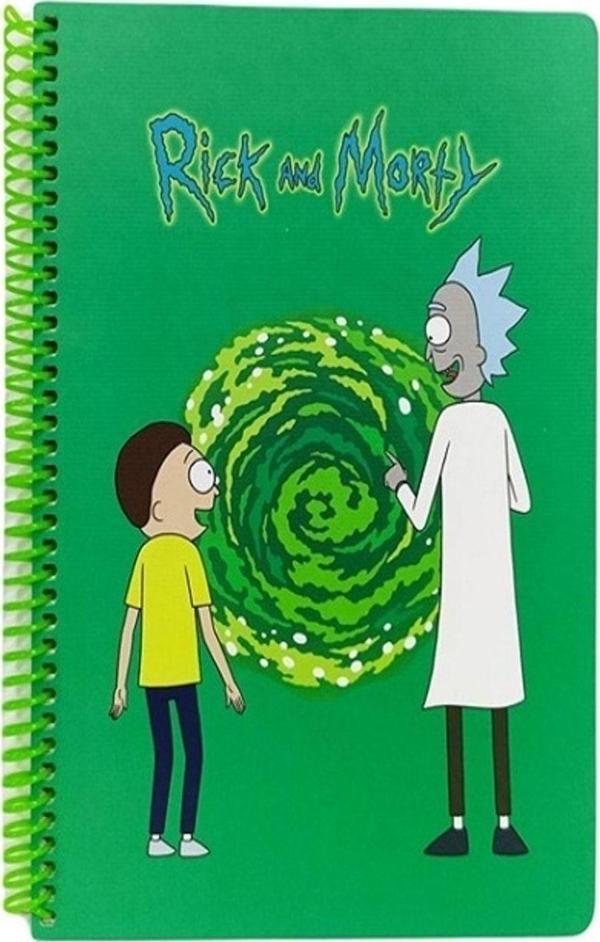 Mabbels Rick And Morty Spiralli Not Defteri Yeşil 80 Yaprak Çizgili 17X24Cm Dft-388524 - Image 1