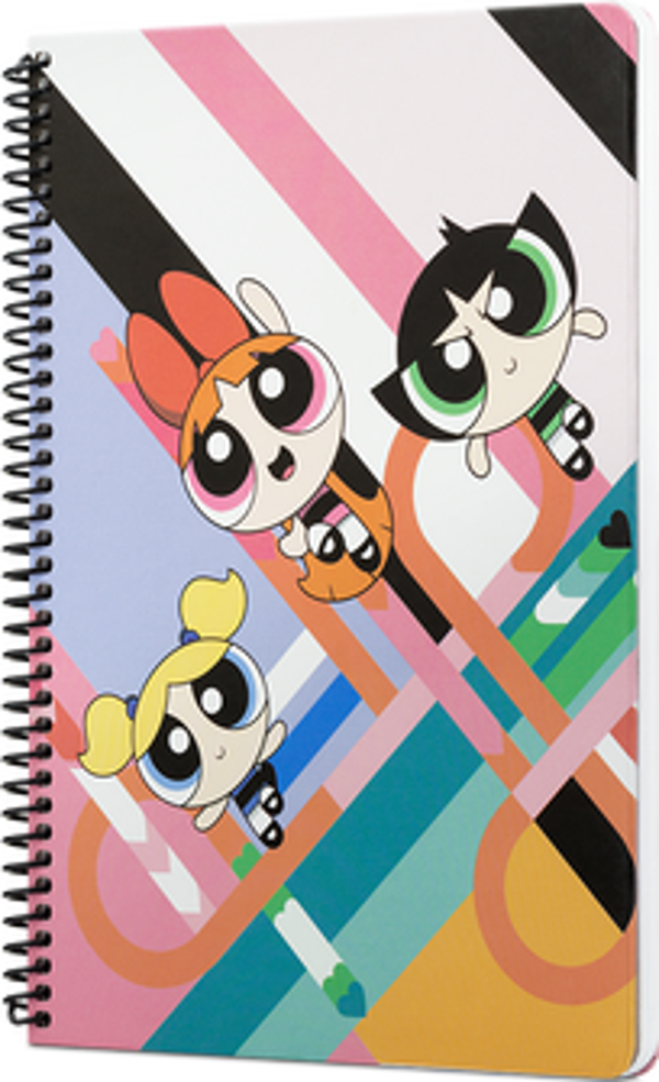 Mabbels The Powerpuff Girls Spiralli Not Defteri Pembe 80 Yaprak Çizgili 17X24Cm Dft-388470 - Image 1