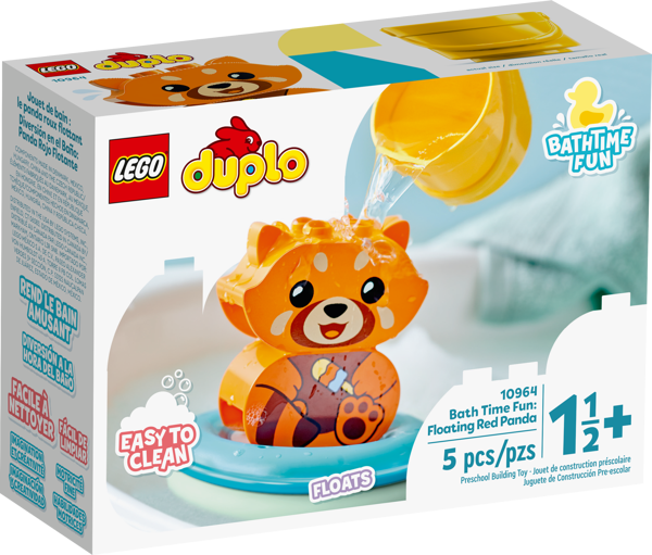 LEGO DUPLO Bath Time Fun: Floating Red Panda İlk Banyo Zamanı Eğlencesi 10964 +2 Yaş (5 Parça)  - Image 1
