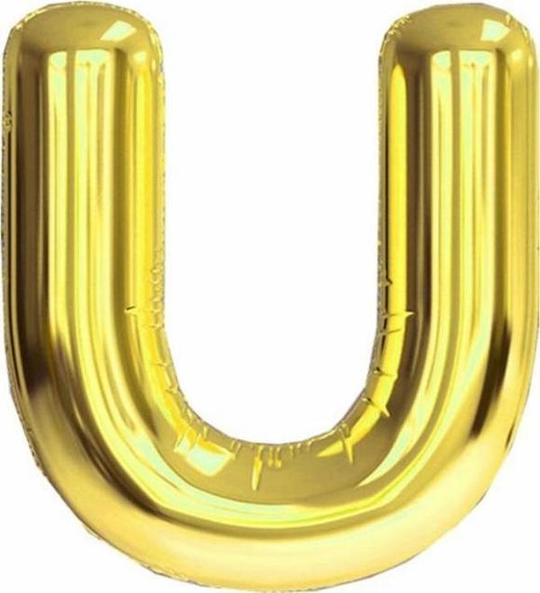 Nedi Folyo Balon 100 Cm Harf Şişirilmemiş Altın (U Harfi) 02144 - Image 1