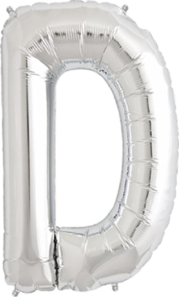 Nedi Folyo Balon 100 Cm Harf Şişirilmemiş Gümüş (D Harfi) 01357 - Image 1