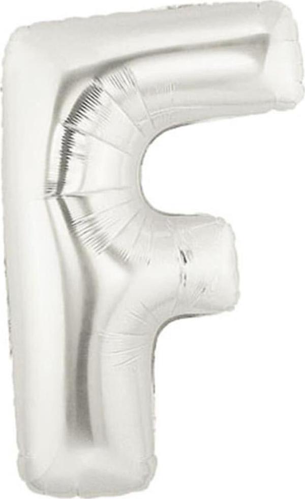 Nedi Folyo Balon 100 Cm Harf Şişirilmemiş Gümüş (F Harfi) 00849 - Image 1