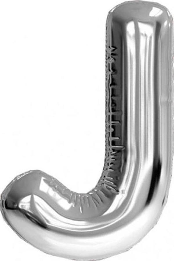 Nedi Folyo Balon 100 Cm Harf Şişirilmemiş Gümüş (J Harfi) 01823 - Image 1