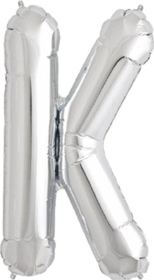 Nedi Folyo Balon 100 Cm Harf Şişirilmemiş Gümüş (K Harfi) 01824 - Image 1