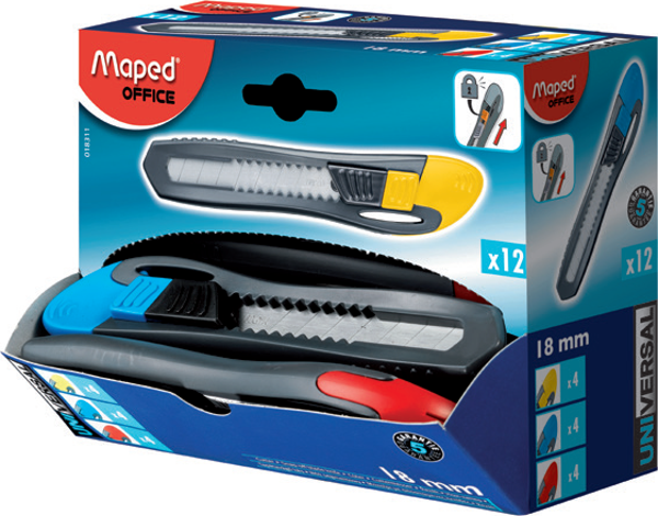 Maped Universal Maket Bıçağı 18Mm Büyük Boy (12 Li Paket) 3154140183110 - Image 1