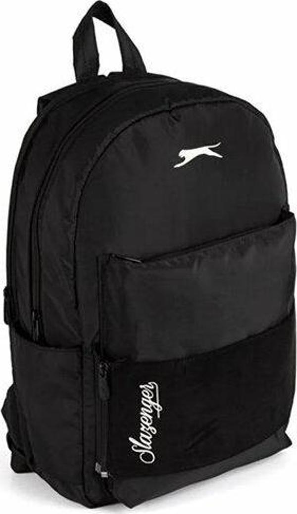 Me Çanta Okul Sırt Çantası Slazenger Siyah Önü Bant Detaylı Paraşüt 23144 - Image 1