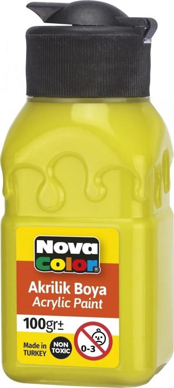 Nova Color Akrilik Boya Şişe 100 Cc Limon Sarısı Nc-2032 - Image 1