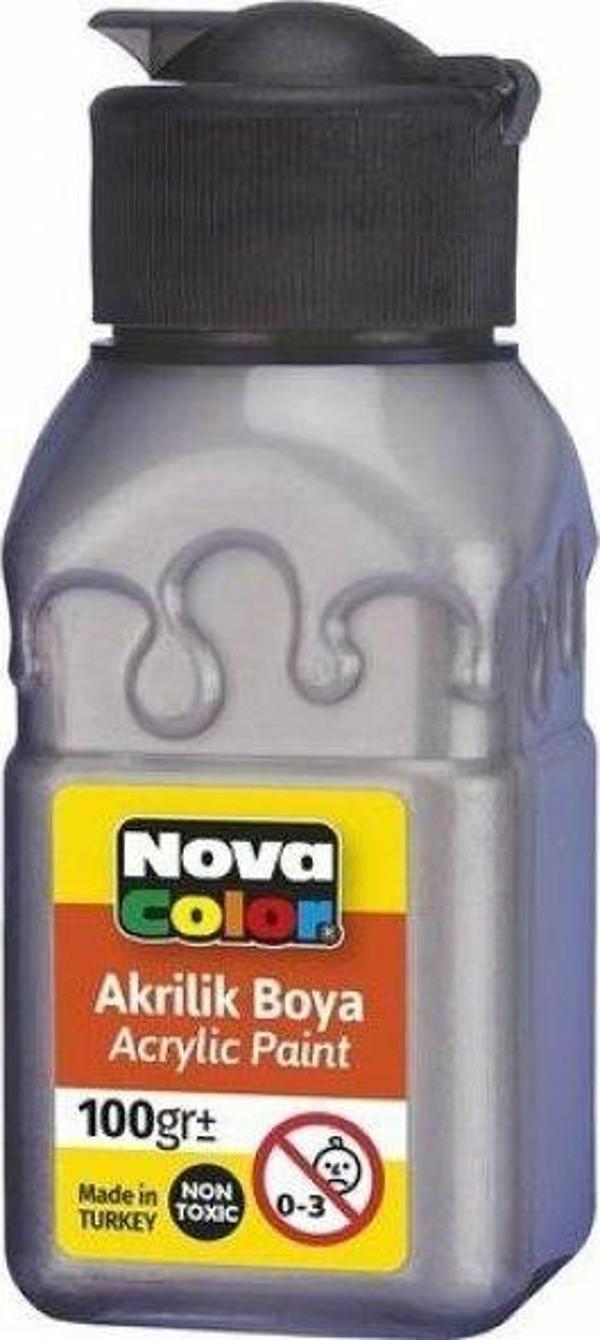 Nova Color Akrilik Boya Şişe 100 Gram Gri Nc-2038 - Image 1