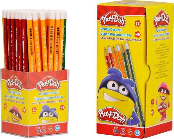 Play-Doh Kurşun Kalem Renkli Üçgen (72 Li Stand) Play-Kk006 - Image 1
