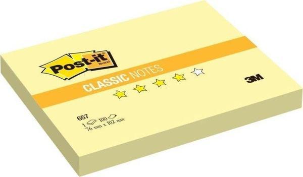 Post-İt Yapışkanlı Not Kağıdı 100 Yaprak 76X102Mm Sarı 657 (12 Koçan) - Image 1