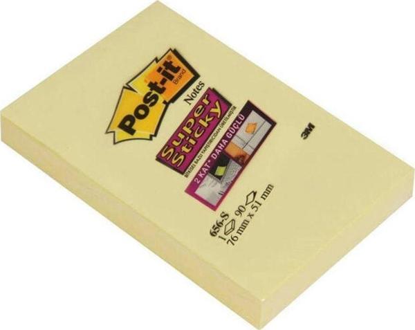 Post-İt Yapışkanlı Not Kağıdı 51X76Mm 90 Yaprak Sarı 656-12Ss (12 Li Paket) - Image 1