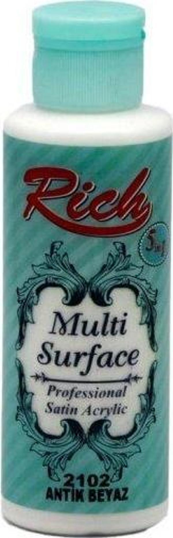 Rich Multi Surface Profesyonel Saten Akrilik Boya 120 Cc Antik Beyaz 2102 - Image 1