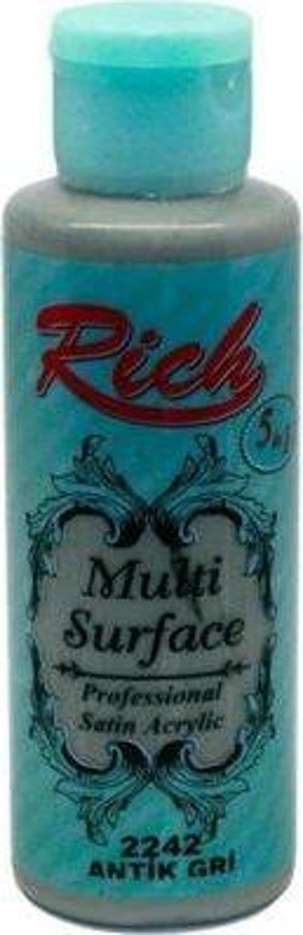 Rich Multi Surface Profesyonel Saten Akrilik Boya 120 Cc Antik Gri 2242 - Image 1