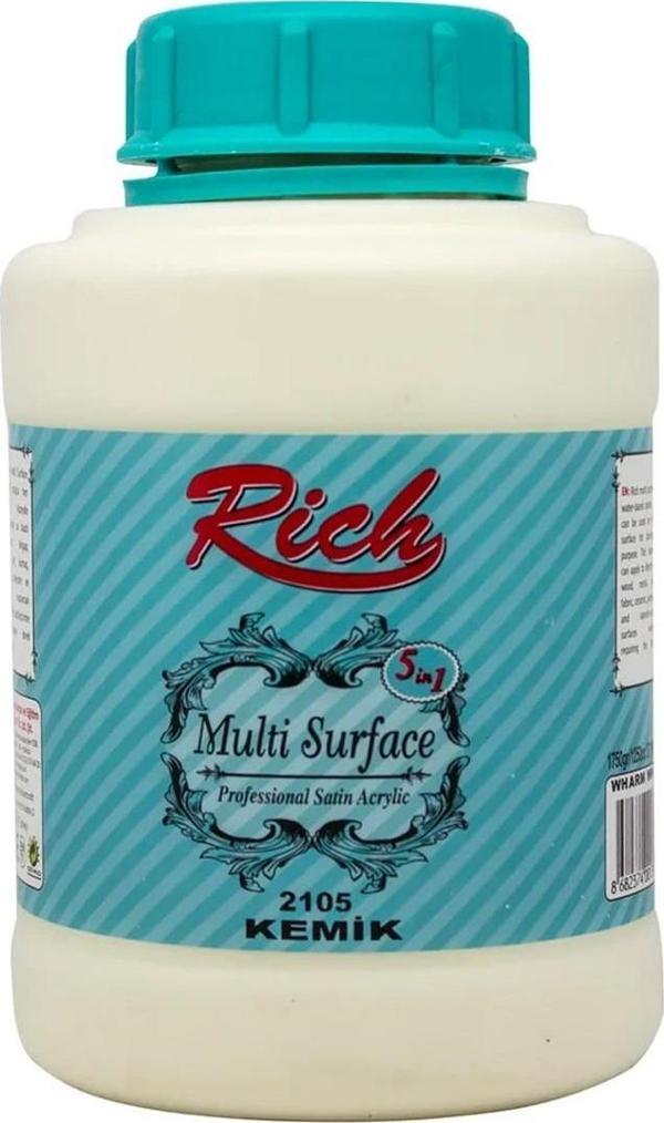 Rich Multi Surface Profesyonel Saten Akrilik Boya 1750 Gr Kemik 2105 - Image 1