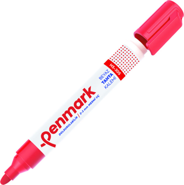 Penmark Beyaz Tahta Kalemi Doldurulabilir Kırmızı Hs305-03 (12 Li Paket) - Image 1