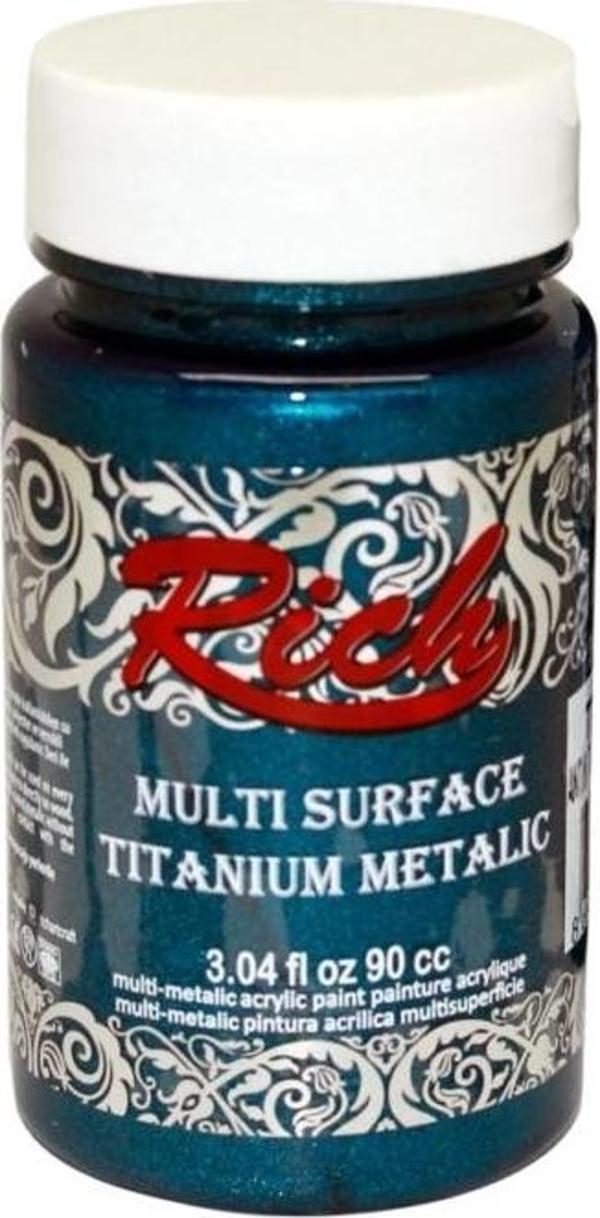 Rich Multi Titanıum Metalik Akrilik Boya 90 Cc Antik Turkuaz 2570 - Image 1