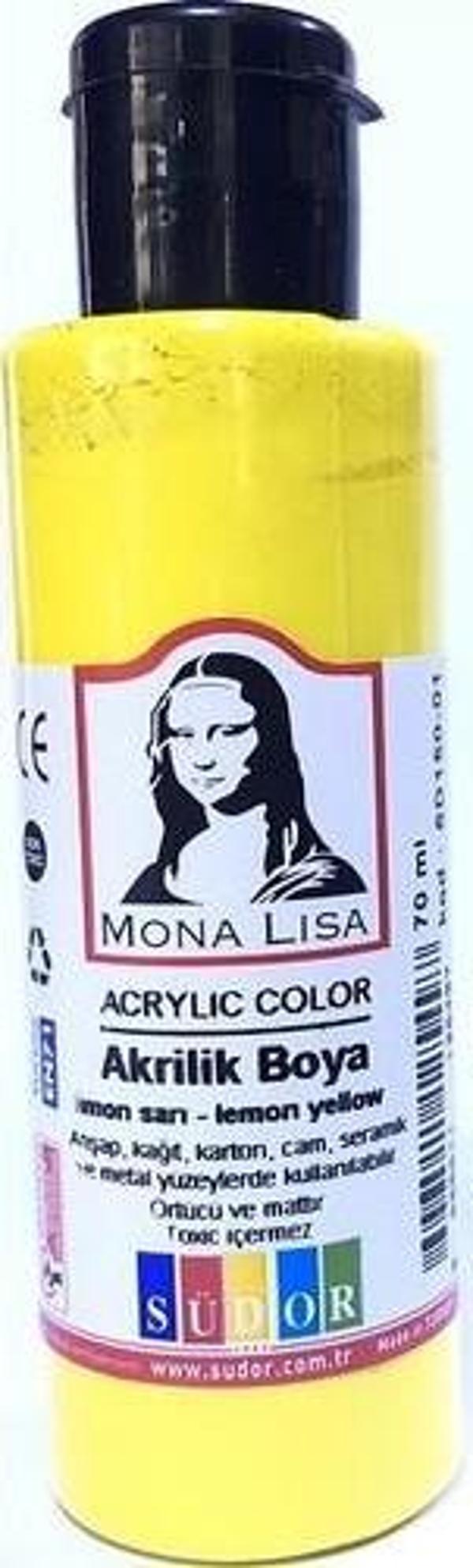 Südor Monalisa Akrilik Boya 70 Ml Limon Sarı Sd150-01 (12 Li Paket) - Image 1