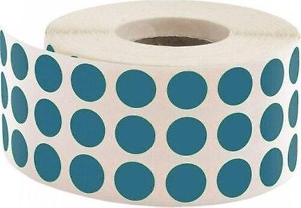 Tanex 10 Mm 5000 Li Mavi Tekli Kutu Nokta Yuvarlak Etiket - Image 1