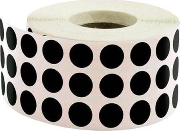 Tanex 20 Mm 2500 Li Siyah Tekli Kutu Nokta Etiket - Image 1