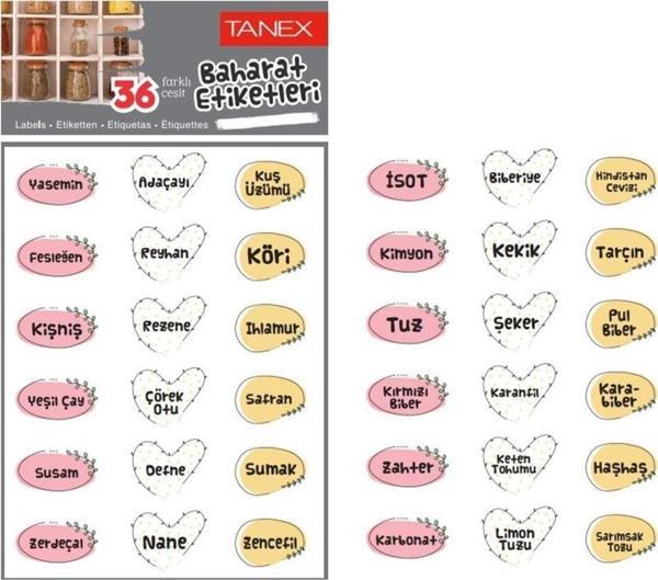 Tanex Baharat 110X152 Mm Pp Opak Etiketi-4 2 Adet Mtc-604 (10 Lu Paket) - Image 1