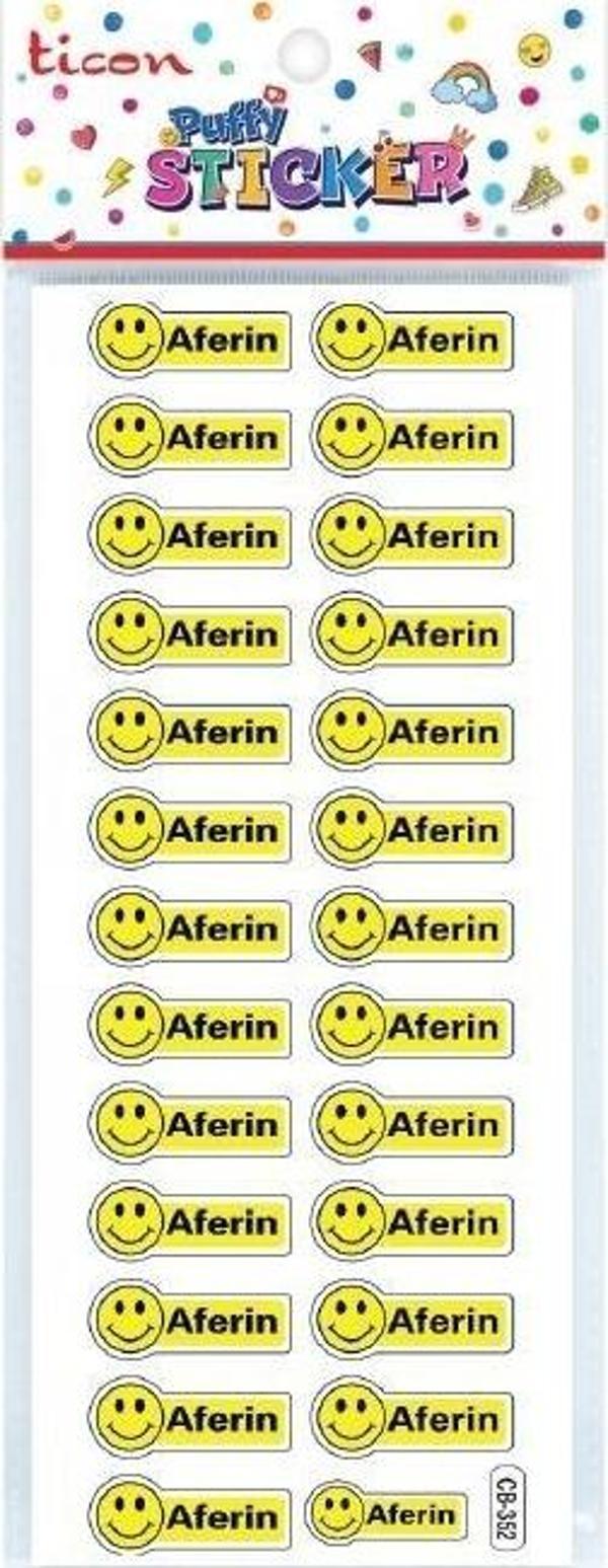 Ticon Puffy Sticker Aferin Tps-002/1 348873 (20 Li Paket) - Image 1