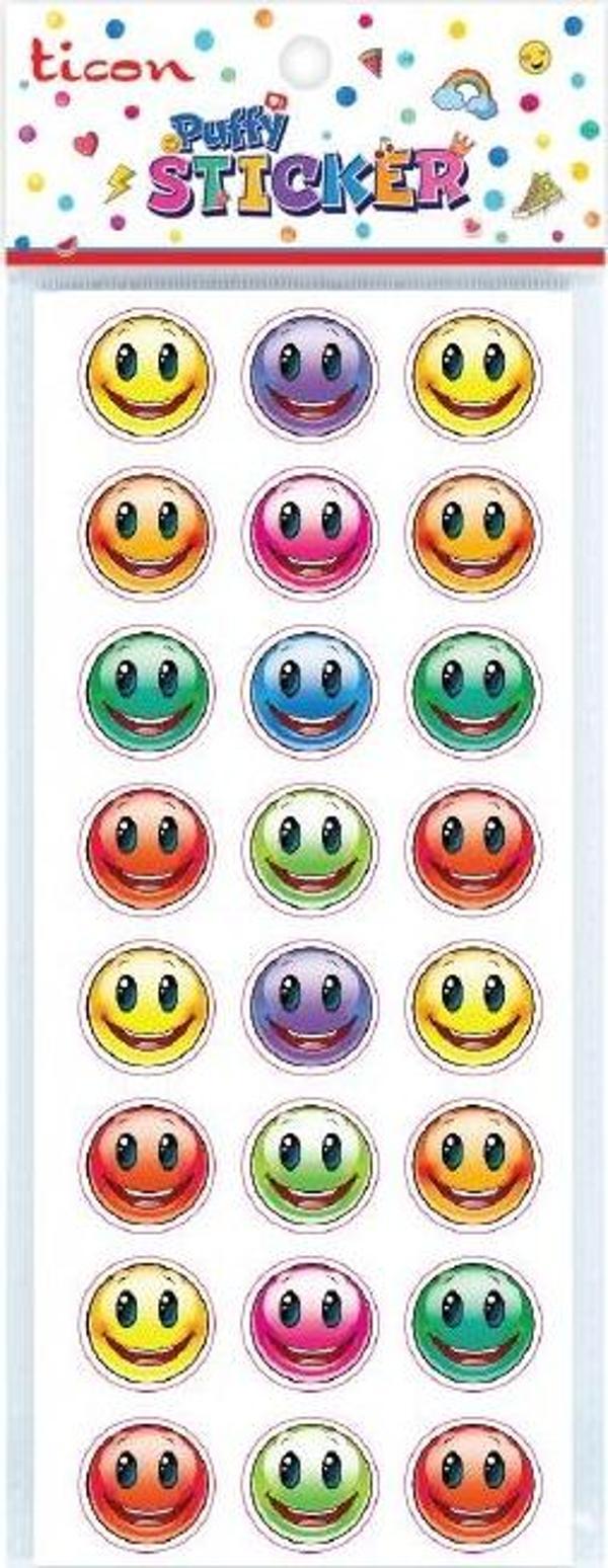 Ticon Puffy Sticker Gülen Yüz Tps-001/15 348872 (20 Li Paket) - Image 1