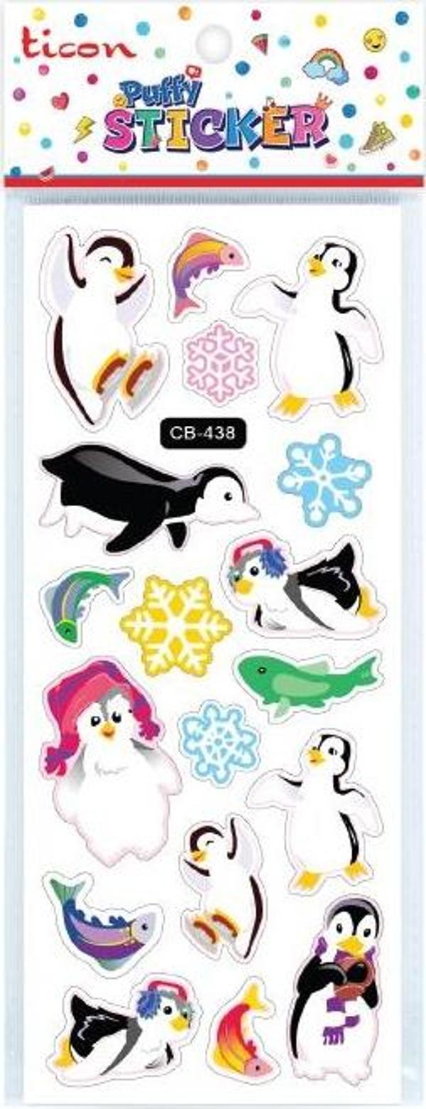 Ticon Puffy Sticker Hayvan Figürleri Tps-007/10 348907 (20 Li Paket) - Image 1