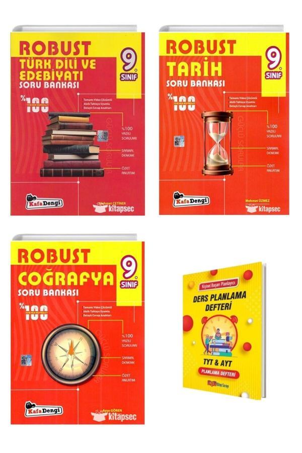 Kafa Dengi Yayınları 9. Sınıf Robust Edebiyat Tarih Ve Coğrafya Soru Bankası 3Lü Set - Kafa Dengi - Image 1
