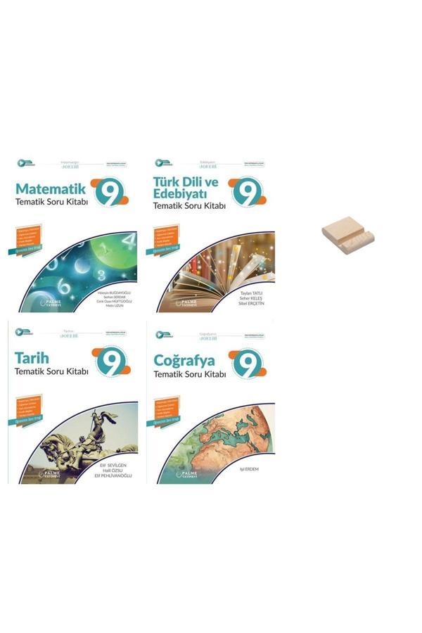 Palme Yayınevi 9. Sınıf Matematik Edebiyat Tarih Ve Coğrafya 4Lü Set Tematik Soru Kitabı - Palme Yayınları - Image 1