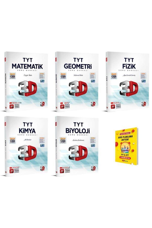 3D Yayınları Tyt Matematik Geometri Fizik Kimya Ve Biyoloji Soru Bankası Sayısal 5Li Set - 3D Yayınları - Image 1