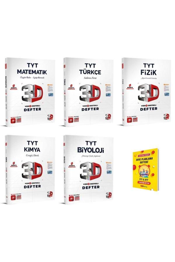 3D Yayınları Tyt Matematik Türkçe Fizik Kimya Ve Biyoloji Video Destekli Defter 5Li Set - 3D Yayınları - Image 1