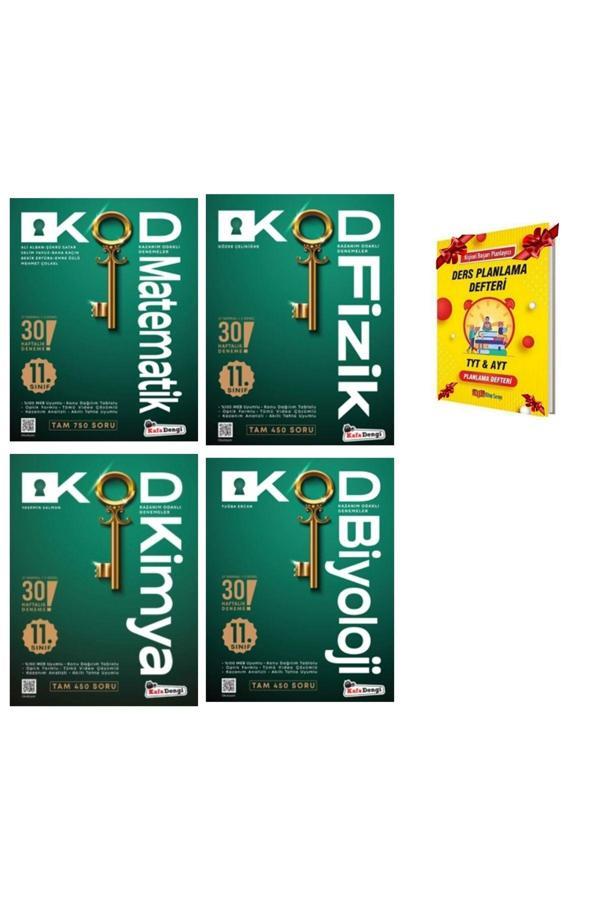 Kafa Dengi Yayınları 11. Sınıf Matematik Fizik Kimya Biyoloji Haftalık Deneme 4Lü Set - Kafa Dengi - Image 1
