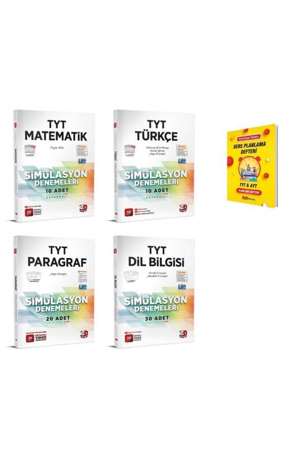 3D Yayınları Tyt Matematik Türkçe Paragraf Ve Dilbilgisi 4Lü Denemeleri - 3D Yayınları - Image 1