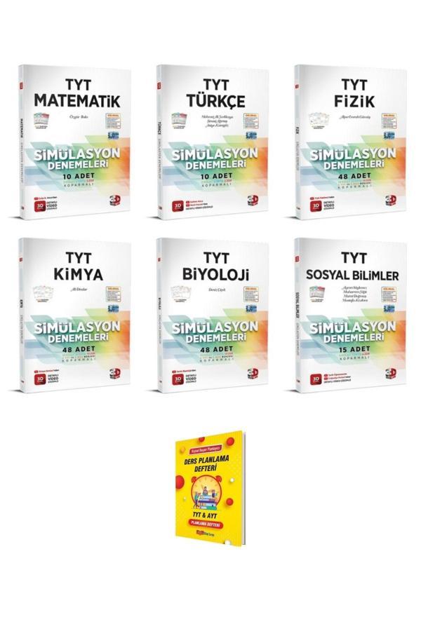 3D Yayınları Tyt Matematik Türkçe Fizik Kimya Biyoloji Ve Sosyal Bilimler 6Lı Denemeleri - 3D Yayınları - Image 1