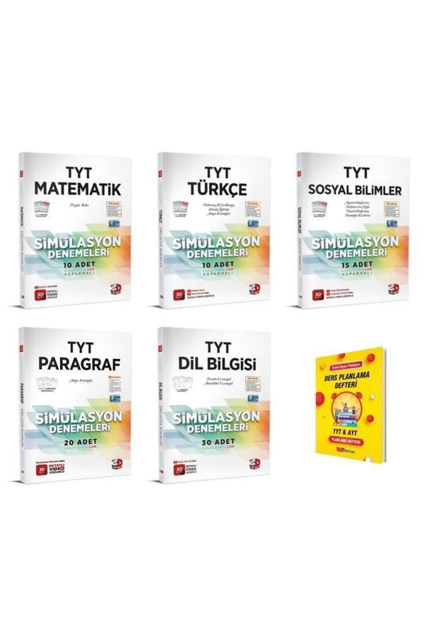 3D Yayınları Tyt Matematik Türkçe Sosyal Bilimler Paragraf Ve Dilbilgisi 5Li Denemeleri - 3D Yayınları - Image 1