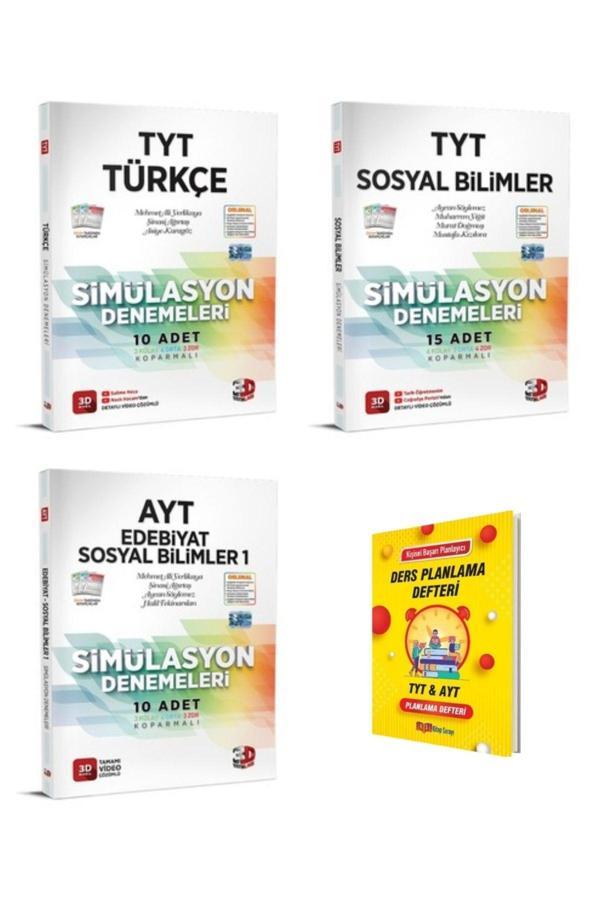 3D Yayınları Tyt Ve Ayt Edebiyat - Sosyal Bilimler Denemeleri - 3D Yayınları - Image 1