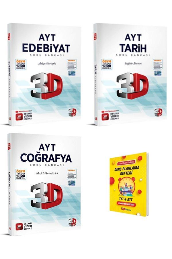 3D Yayınları Ayt Edebiyat Tarih Ve Coğrafya Soru Bankası 3Lü Sözel Set - 3D Yayınları - Image 1