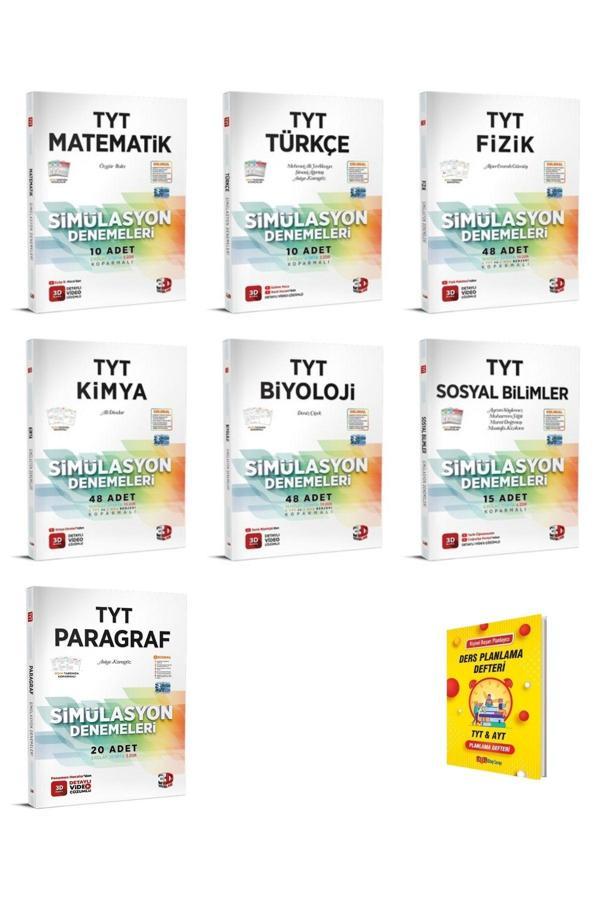 3D Yayınları Tyt Matematik Türkçe Fizik Kimya Biyoloji Sosyal Ve Paragraf 7Li Denemeleri - 3D Yayınları - Image 1