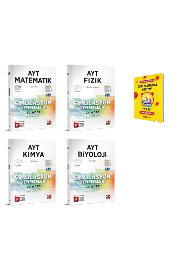 3D Yayınları Ayt Matematik Fizik Kimya Ve Biyoloji Denemeleri 4Lü Set - 3D Yayınları - Image 1