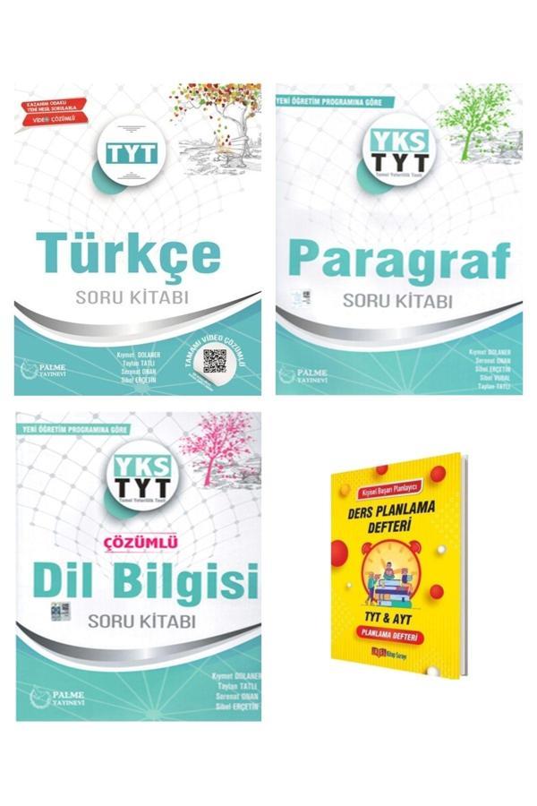 Palme Yayınevi Tyt Türkçe Paragraf Ve Dilbilgisi Soru Kitabı 3Lü Set - Palme Yayınları - Image 1